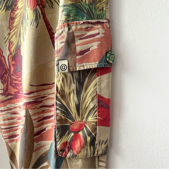 NWOT Desigual TROPICAL Cargo Paper Bag TROUSERS - Picture 3 of 10